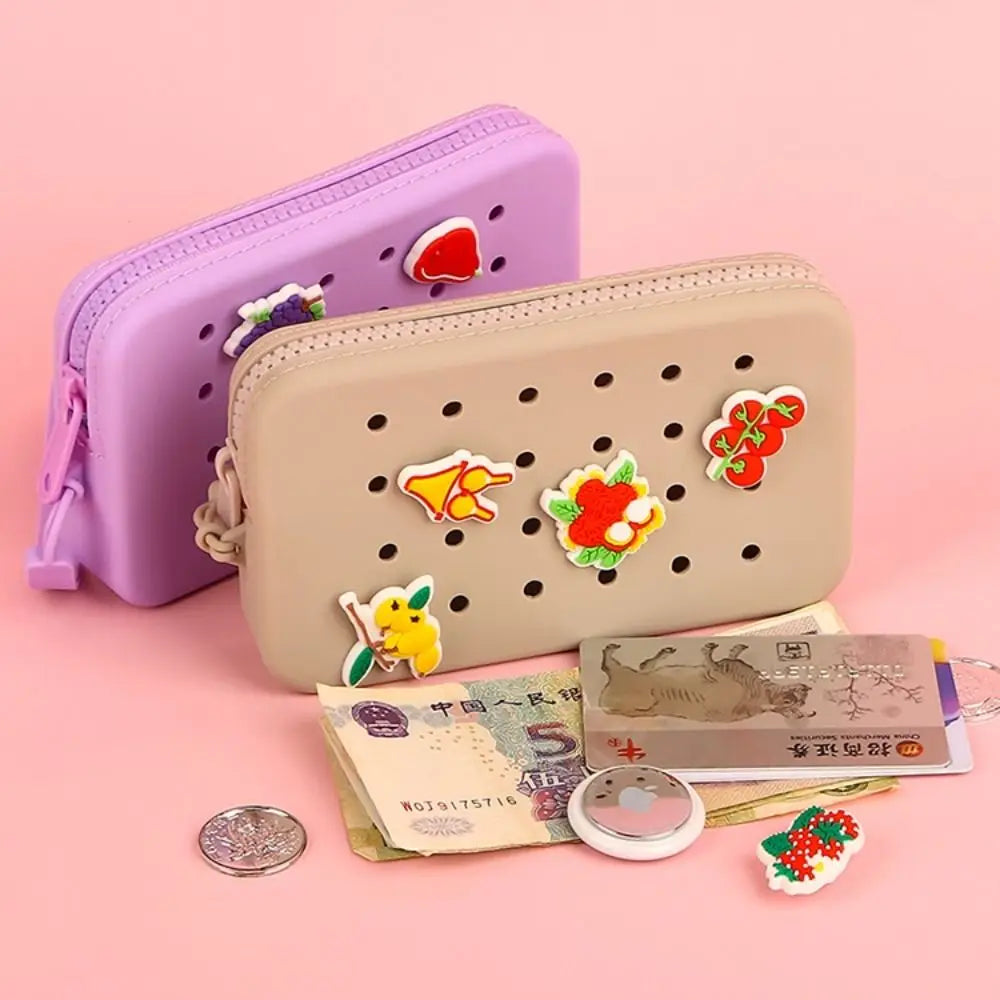 Croxi Wallet – Porte-monnaie Silicone à Trous Multifonction