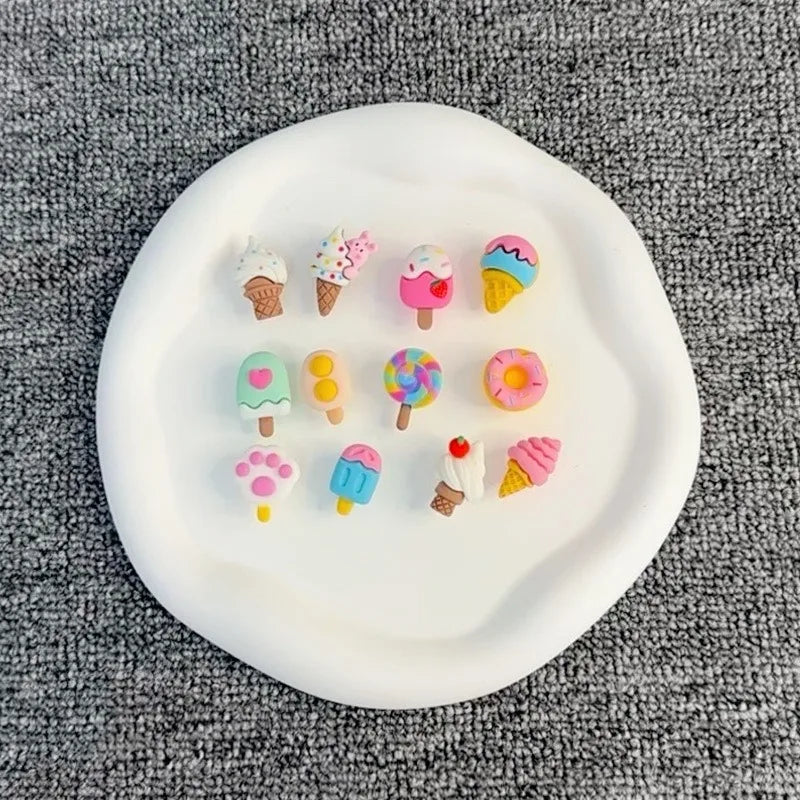 CROXi Charm Gourmand – Set 12 Décorations Glace & Donuts pour Sacs à Trous