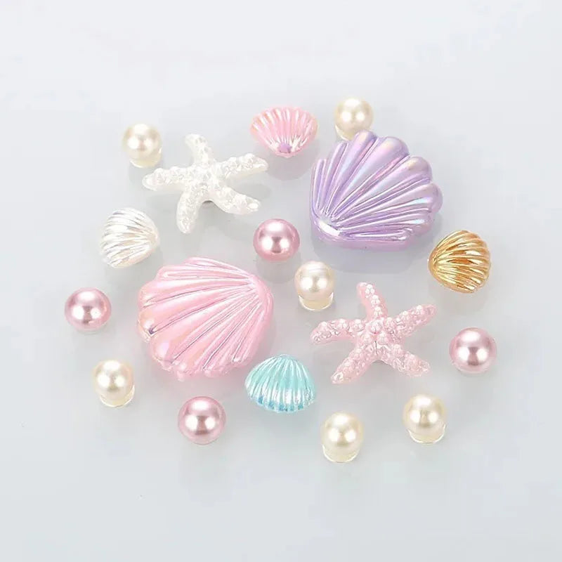 Set Charms Étoiles de Mer & Coquillages – Décorations Sacs de Plage