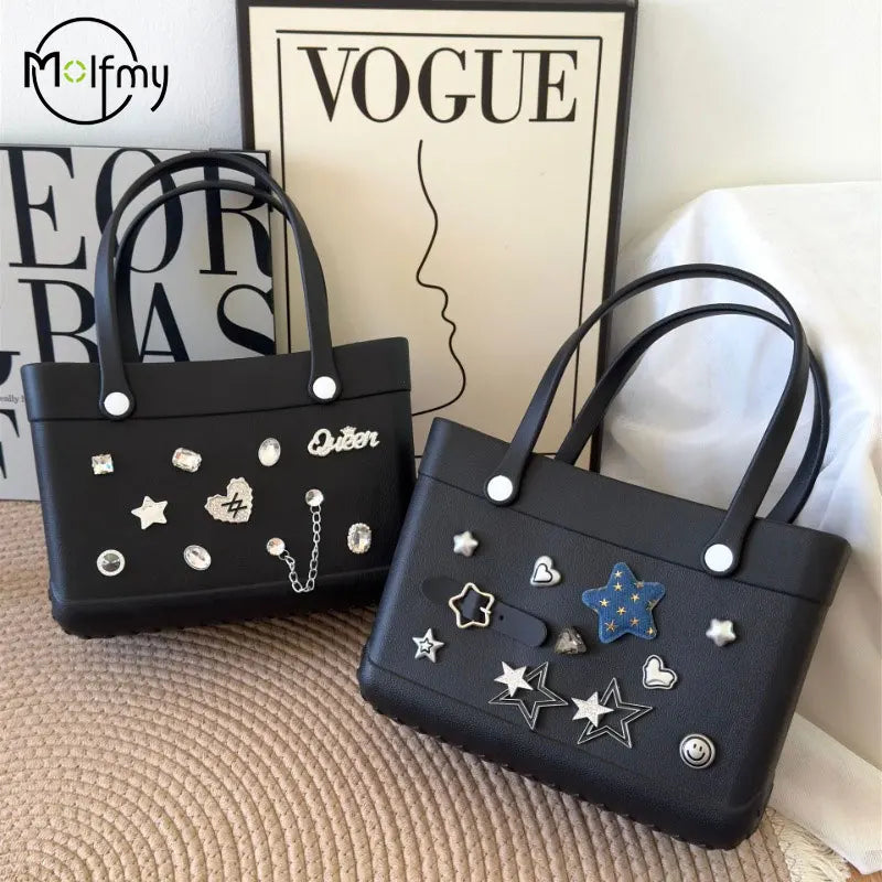 Large Eva Beach Tote Bag Fashion Mommy Diaper Storage Baskets Summer Rubber Tote bag With accessories handbag Sundries Organizer