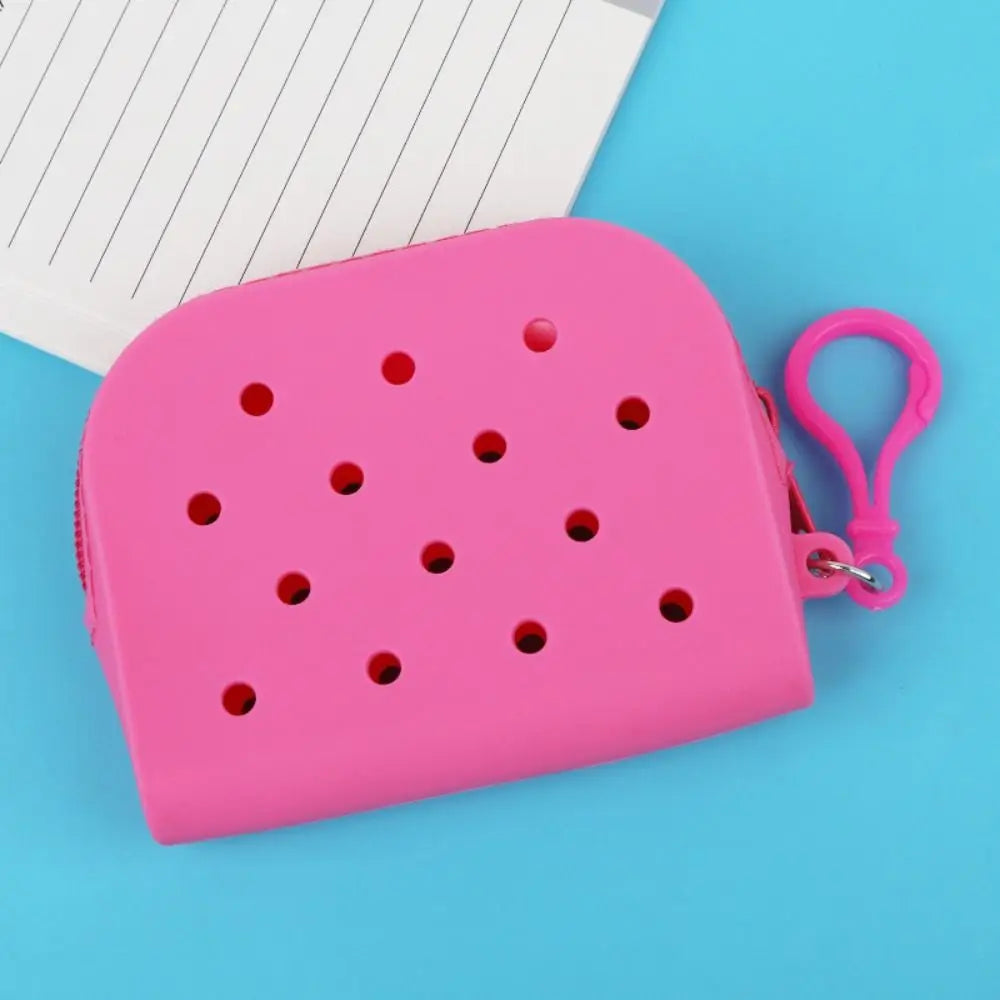 Croxi Mini Wallet – Mini Portefeuille Silicone Zippé à Trous