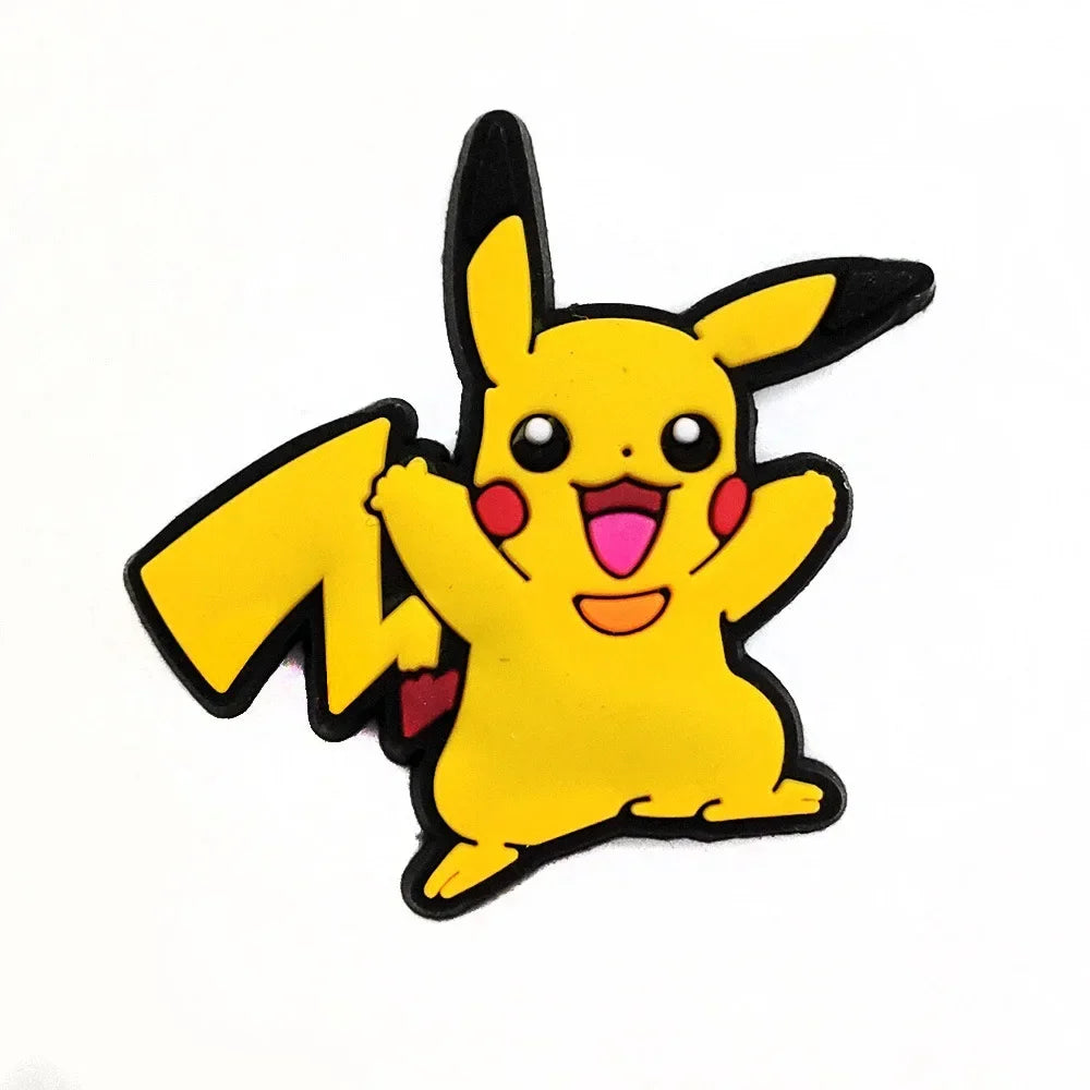 Pokemon Pikachu Shoes Charms for Clogs Sandals Decoration PVC Cartoon Shoe Accessories Charms for Friends Gifts