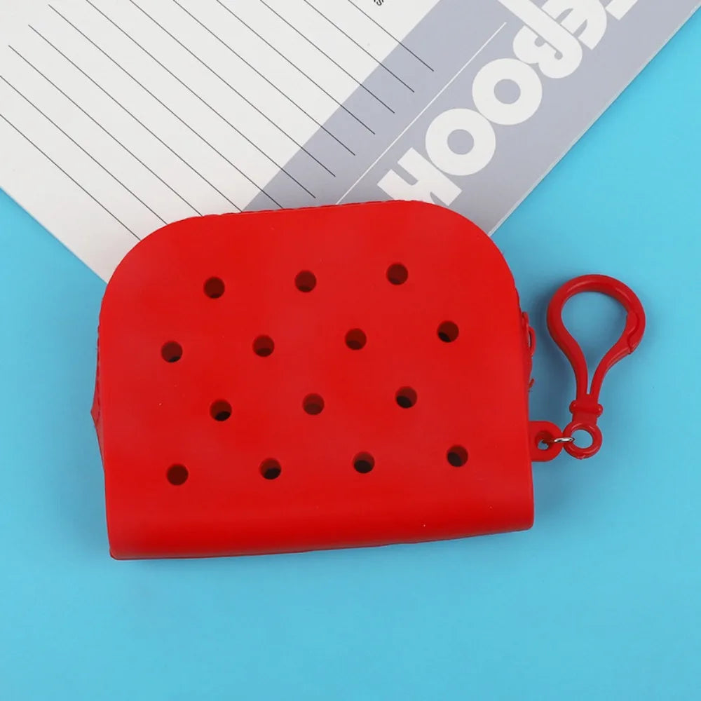 Croxi Mini Wallet – Mini Portefeuille Silicone Zippé à Trous