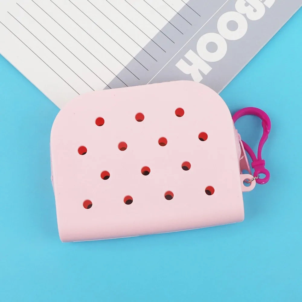 Croxi Mini Wallet – Mini Portefeuille Silicone Zippé à Trous