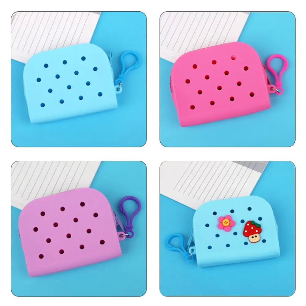 Croxi Mini Wallet – Mini Portefeuille Silicone Zippé à Trous