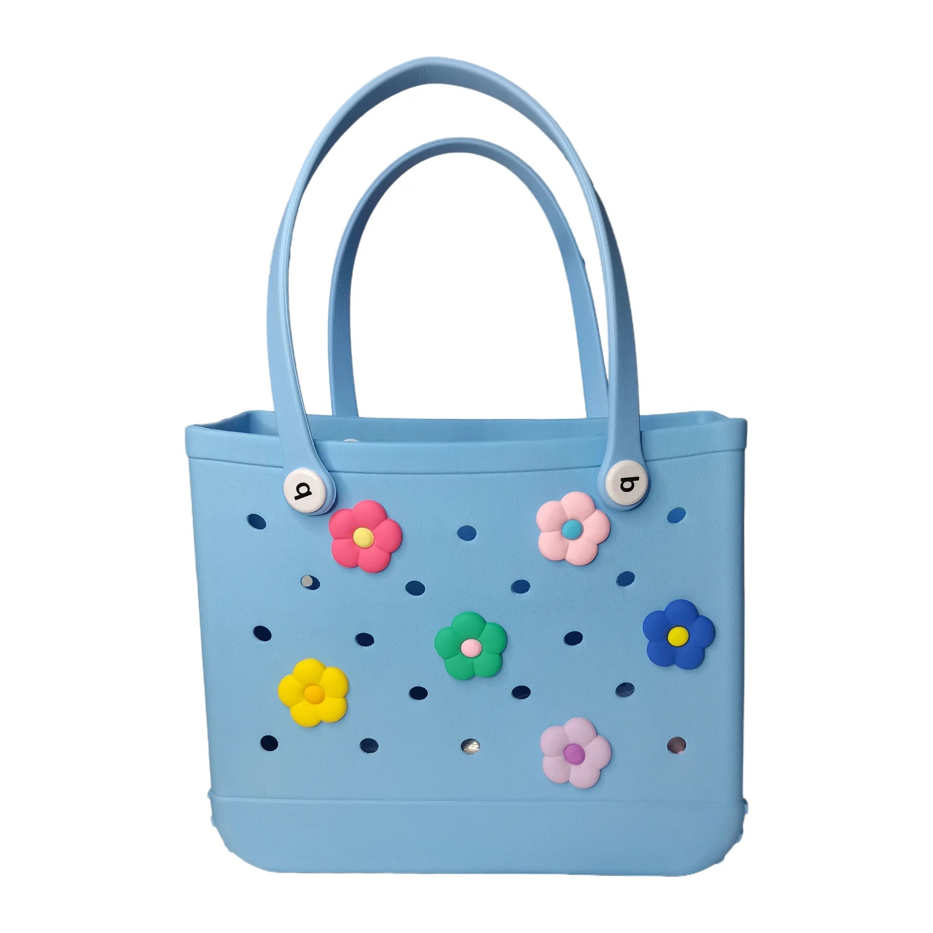 Croxi Charm Fleurs – Lot de 6 Charms Fleurs pour Sac de Plage en Caoutchouc