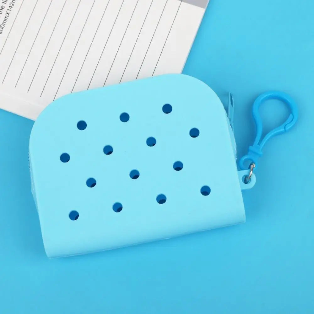 Croxi Mini Wallet – Mini Portefeuille Silicone Zippé à Trous