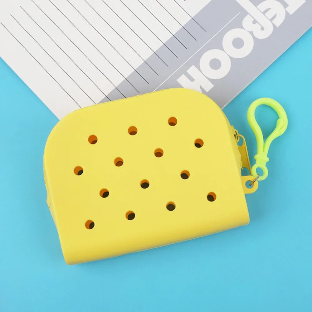Croxi Mini Wallet – Mini Portefeuille Silicone Zippé à Trous