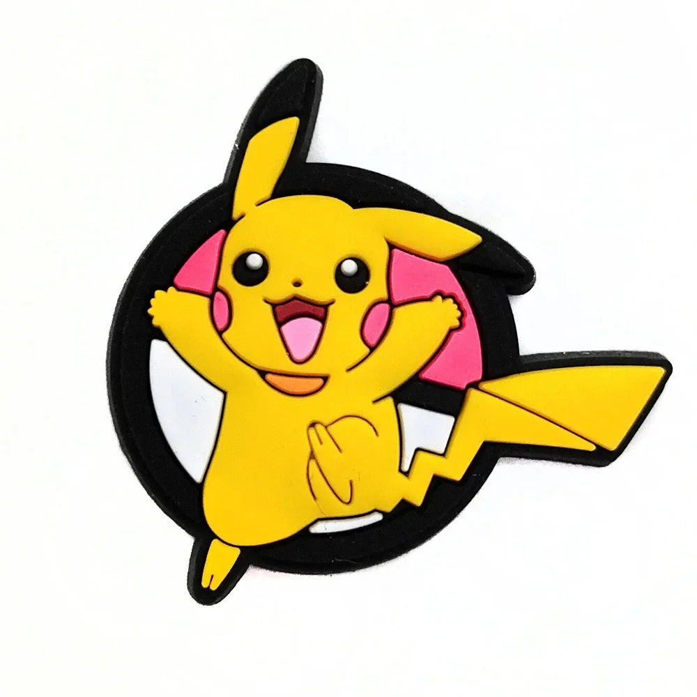 Pokemon Pikachu Shoes Charms for Clogs Sandals Decoration PVC Cartoon Shoe Accessories Charms for Friends Gifts