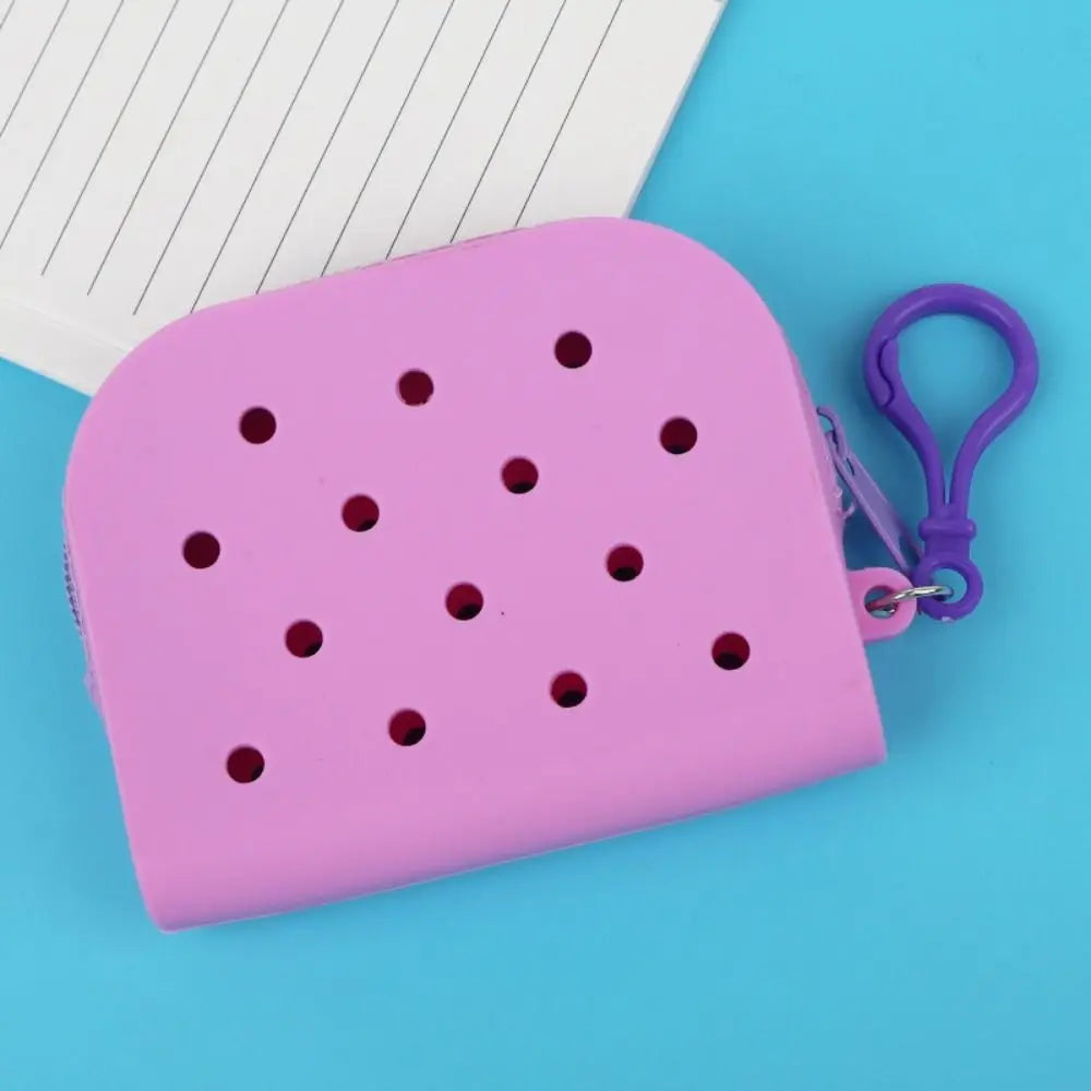 Croxi Mini Wallet – Mini Portefeuille Silicone Zippé à Trous
