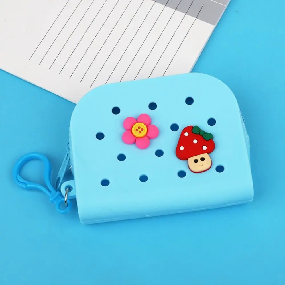 Croxi Mini Wallet – Mini Portefeuille Silicone Zippé à Trous