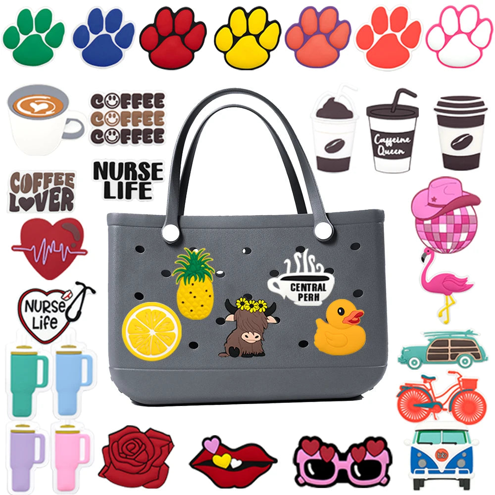 Croxi Charm Mode – Charm Décoratif Café, Citron & Ananas pour Sac à Main
