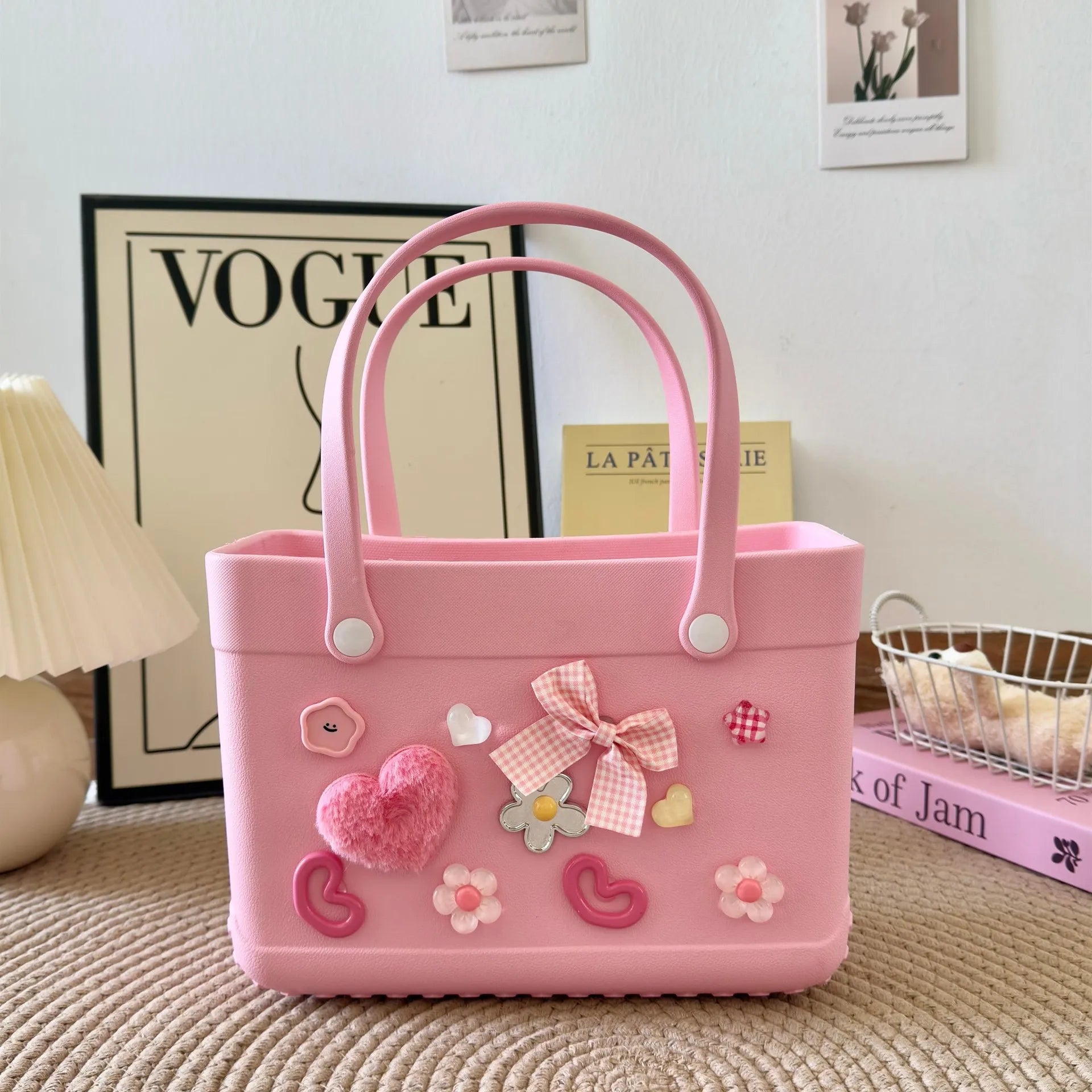 Large Eva Beach Tote Bag Fashion Mommy Diaper Storage Baskets Summer Rubber Tote bag With accessories handbag Sundries Organizer