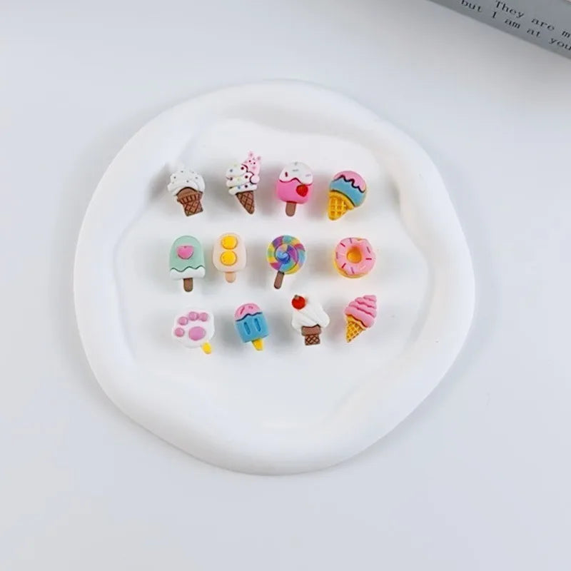 CROXi Charm Gourmand – Set 12 Décorations Glace & Donuts pour Sacs à Trous