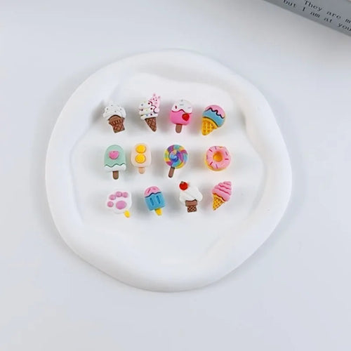 CROXi Charm Gourmand – Set 12 Décorations Glace & Donuts pour Sacs à Trous